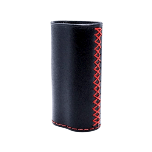 Leather Sleeve for Dani Micro By Leather Sleeves Black Red Sawing_