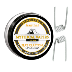 Mythical Vapers Kanthal A1 Flat Clapton Coils (0.30.8+36GA) Ø3.0mm ~0.38 10pcs