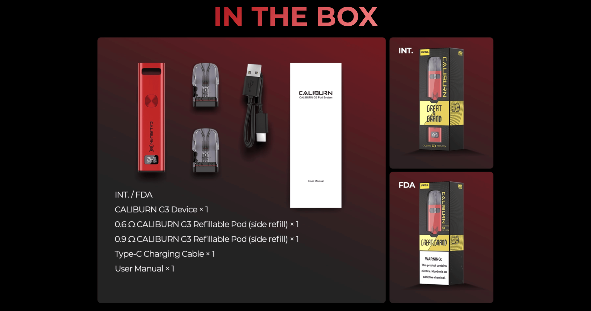 Uwell Caliburn G3 Pod Kit 900mAh 2.5ml 25W Banner5