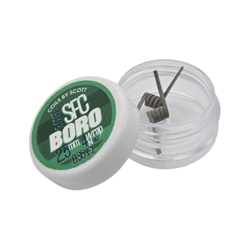 High End 3 Core Boro Staggered Fused Clapton ~0.35Ω Ni80 2pcs Coils by Scott